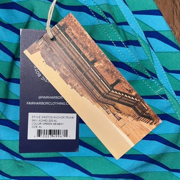 NWT Men's Fair Harbor Anchor Trunk Swim Shorts - Picture 5 of 6